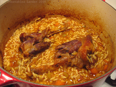 Braised Lamb Shanks With Orzo